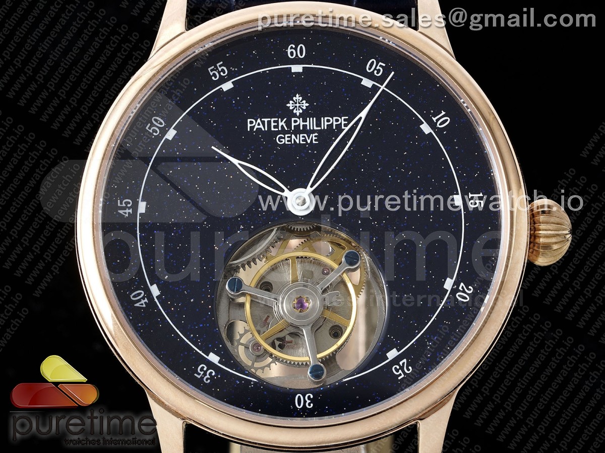VC Tourbillon RG RMSF Edition Blue Dial on Blue Leather Strap