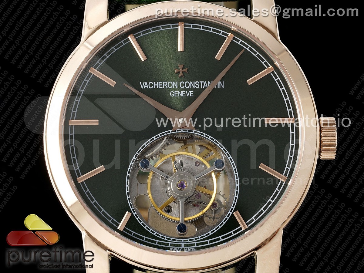 VC Tourbillon RG RMSF Edition Green Dial on Green Leather Strap