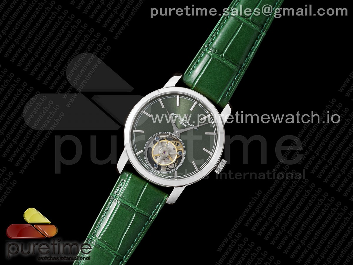 VC Tourbillon SS RMSF Edition Green Dial on Green Leather Strap