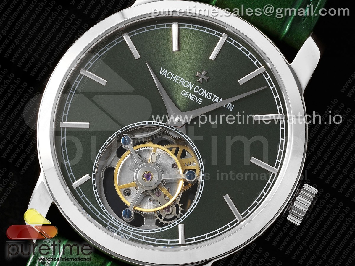 VC Tourbillon SS RMSF Edition Green Dial on Green Leather Strap