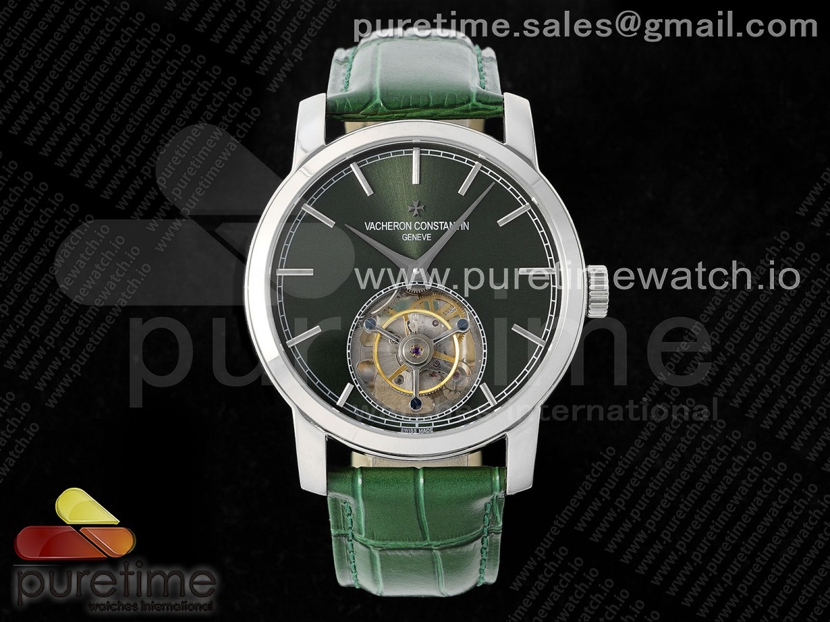 VC Tourbillon SS RMSF Edition Green Dial on Green Leather Strap