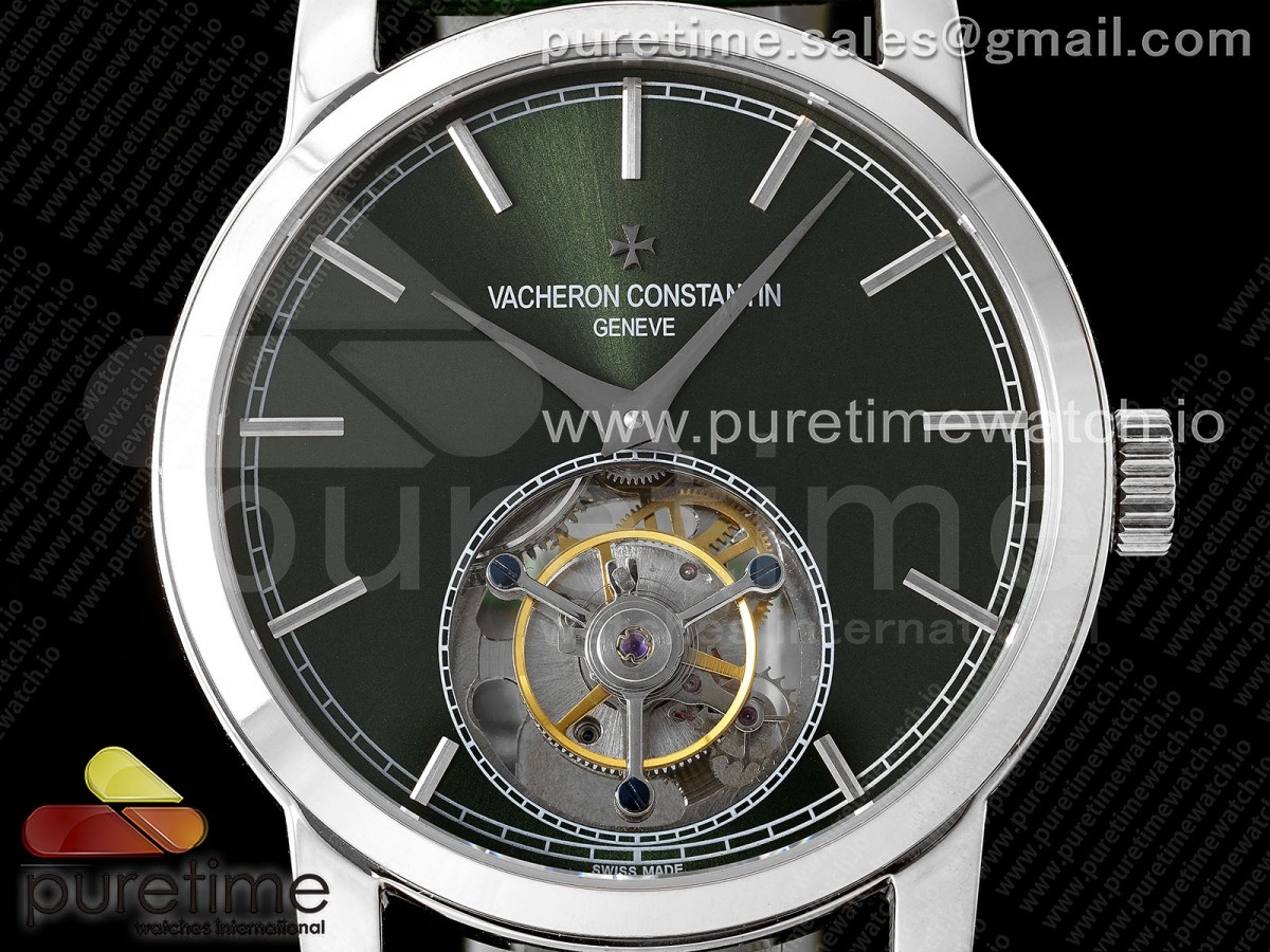 VC Tourbillon SS RMSF Edition Green Dial on Green Leather Strap