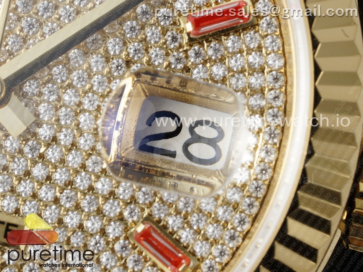Day Date 36 YG TWSF Diamonds Dial on YG Bracelet A2836
