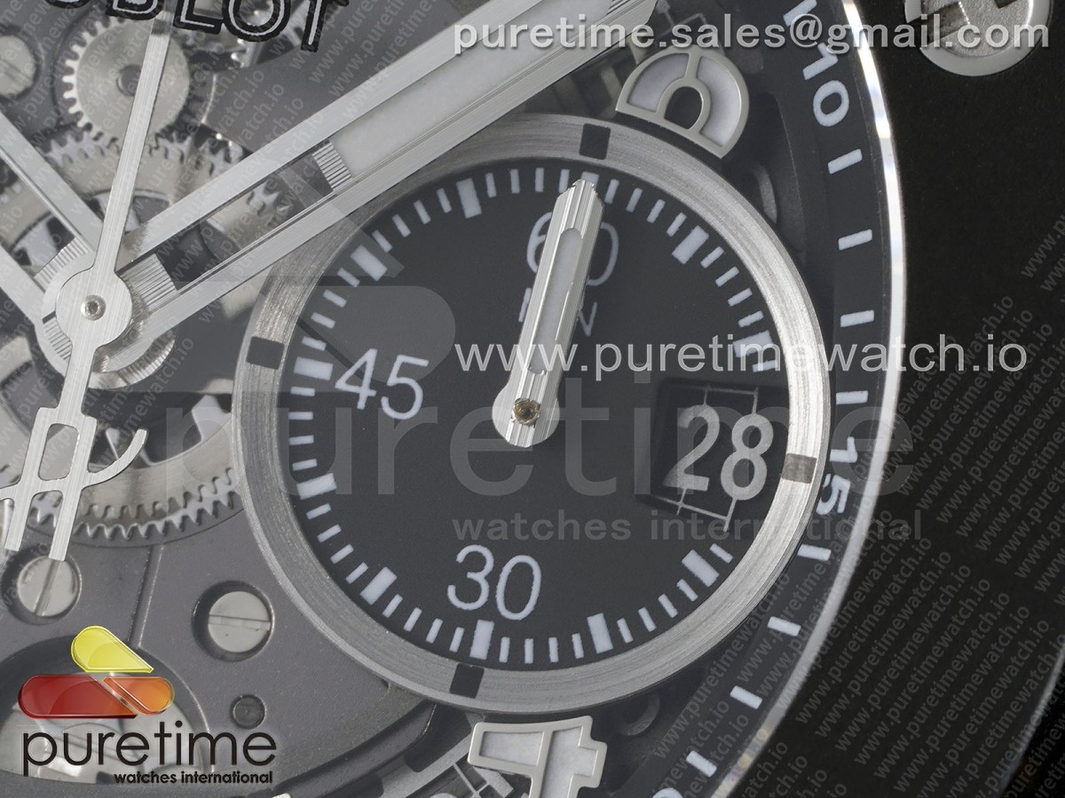 Big Bang Unico 42mm Black Ceramic BBF Skeleton Dial on Black Rubber Strap A1280 V2