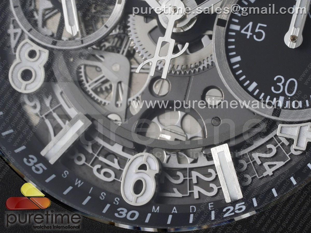 Big Bang Unico 42mm Black Ceramic BBF Skeleton Dial on Black Rubber Strap A1280 V2