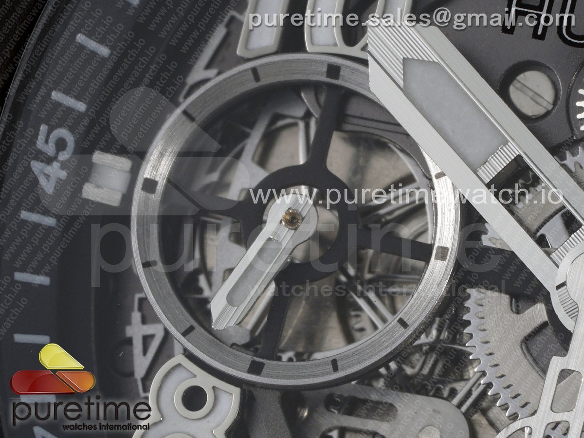 Big Bang Unico 42mm Black Ceramic BBF Skeleton Dial on Black Rubber Strap A1280 V2
