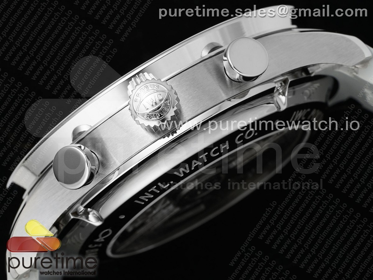Portuguese Chrono IW3716 Z+F White Dial on Gray Rubber Strap A69355