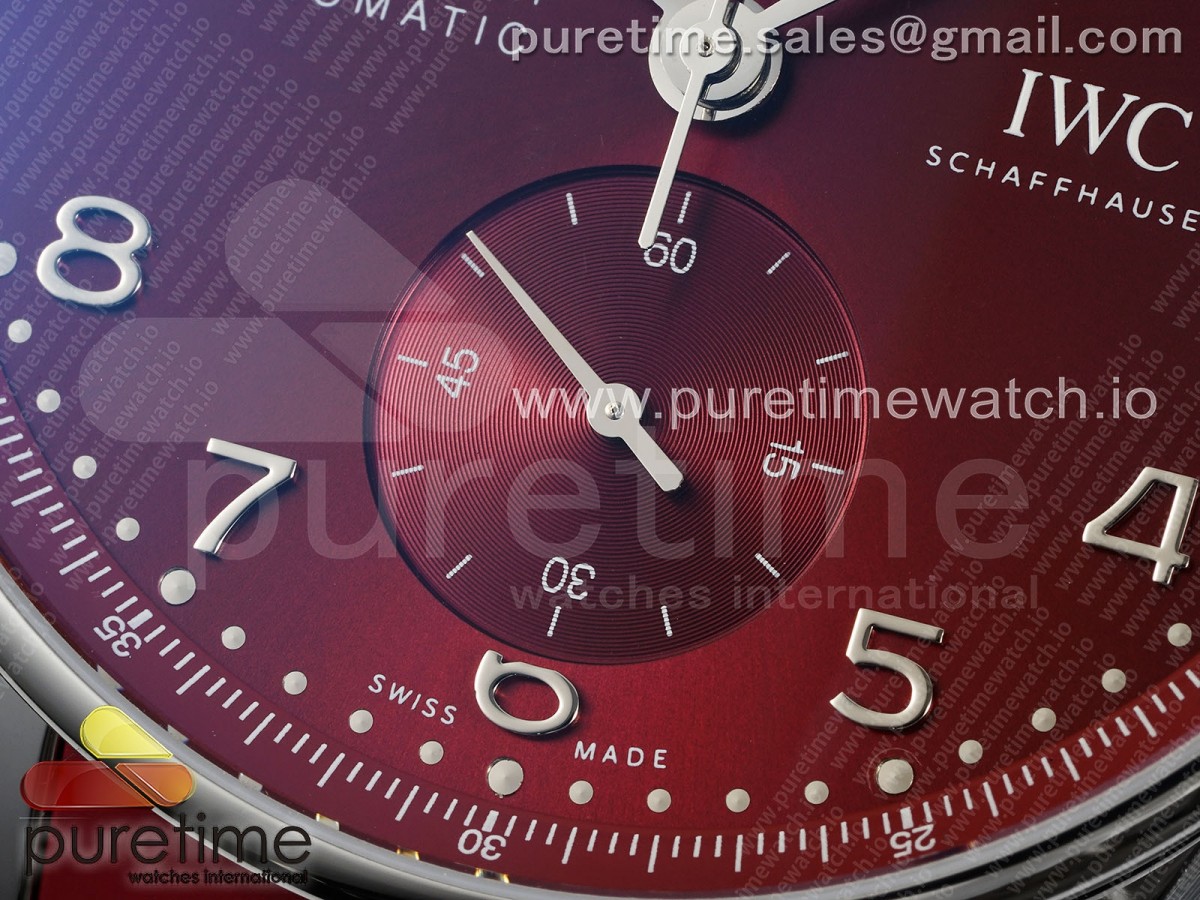 Portuguese Chrono IW3716 Z+F Red Dial on Red Rubber Strap A69355
