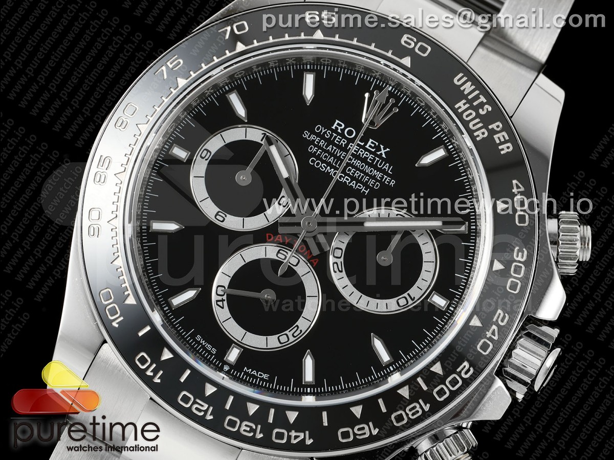 2023 Daytona 126500 AR+F 904L SS Case and Bracelet Black Dial SA4131