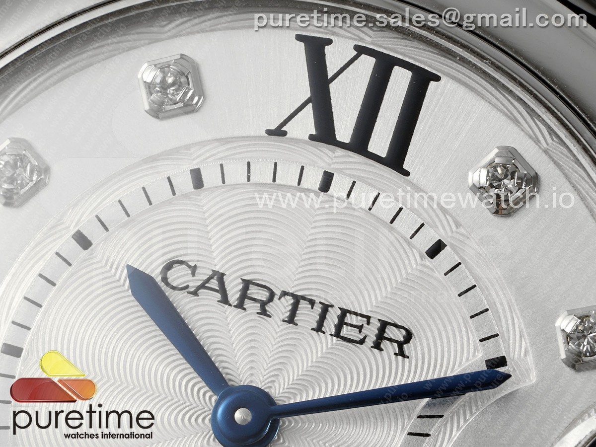 Ballon Bleu 33mm SS AF White Diamonds Dial on SS Bracelet Ronda Quartz