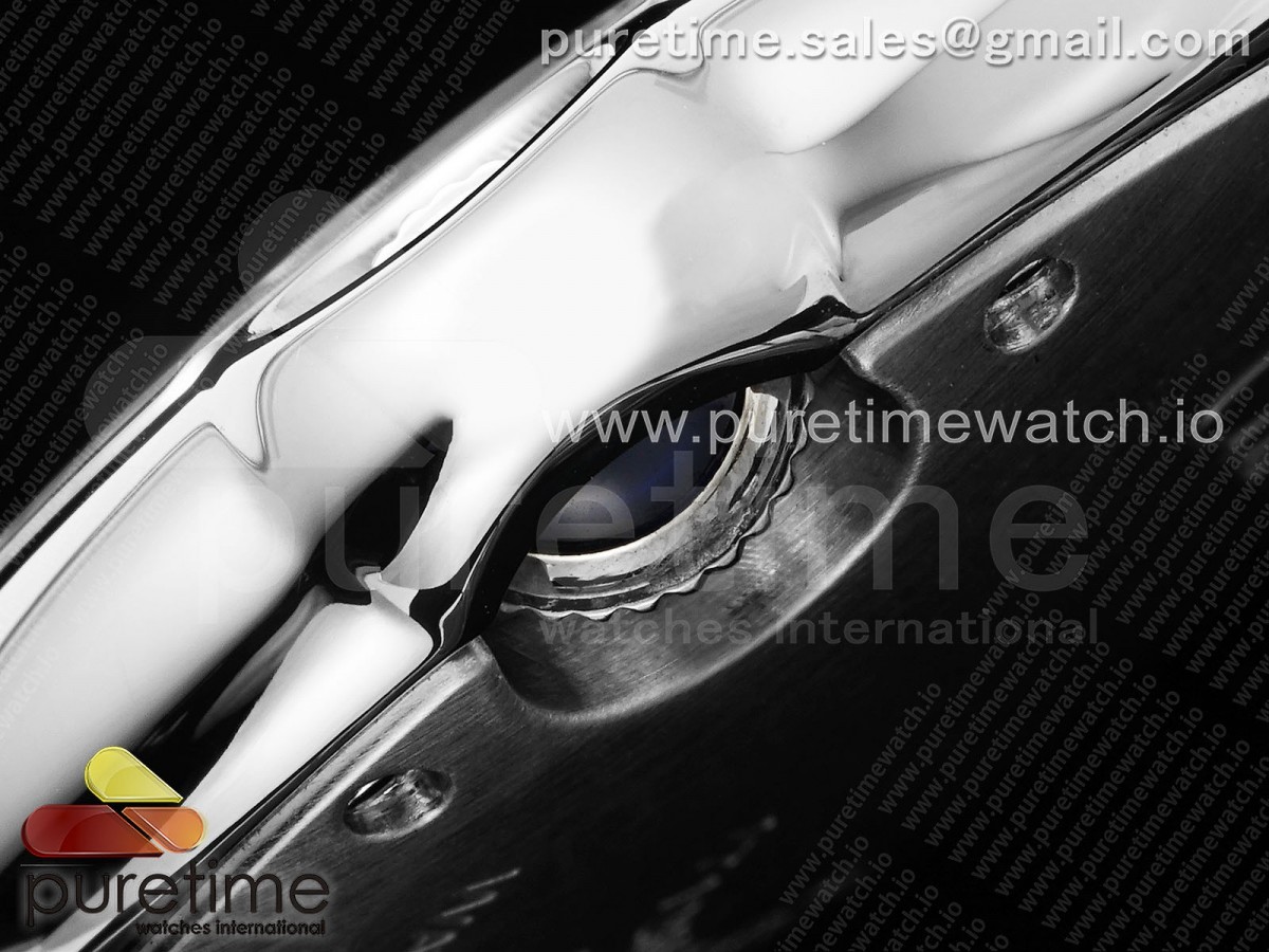 Ballon Bleu 33mm SS AF White Textured Dial on Black Leather Strap Ronda Quartz