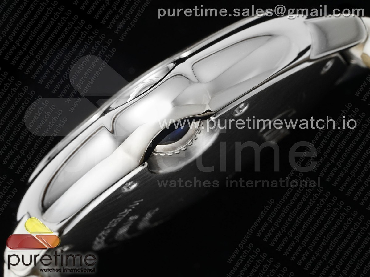 Ballon Bleu 33mm SS AF White Textured Dial on White Leather Strap Ronda Quartz