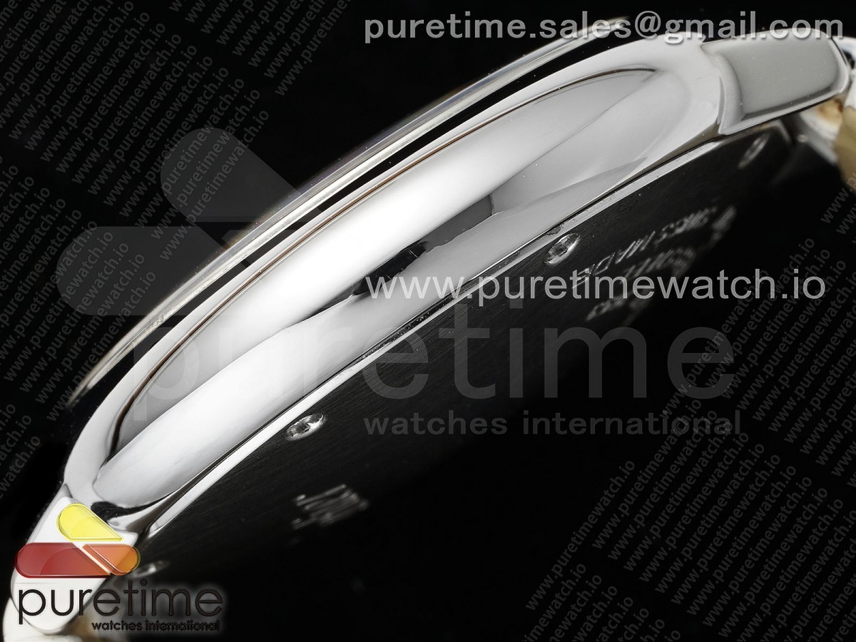 Ballon Bleu 33mm SS AF White Textured Dial on White Leather Strap Ronda Quartz