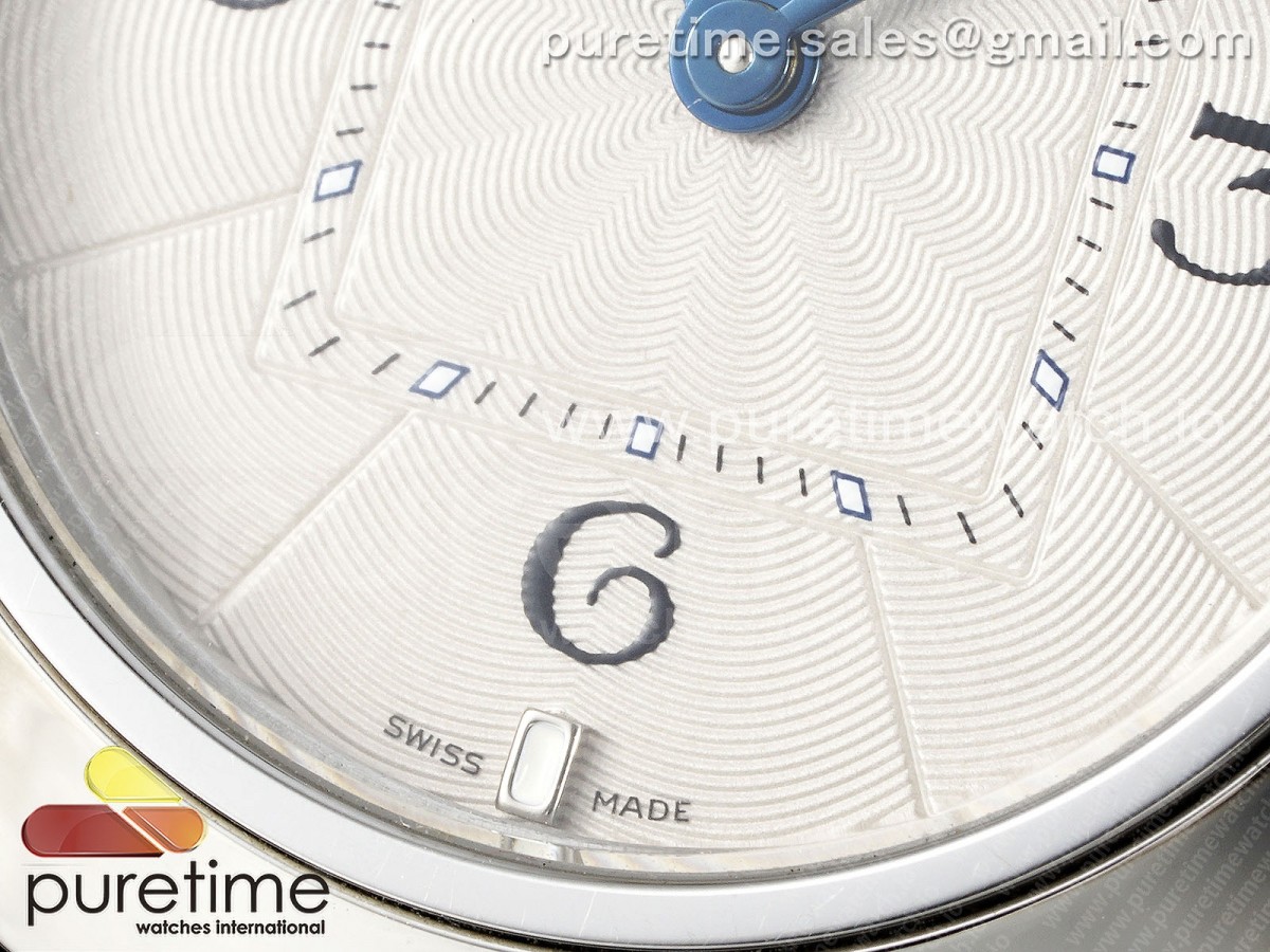 Pasha 30mm SS AF White Textured Dial on Deep Pink Leather Strap Jaq Quartz