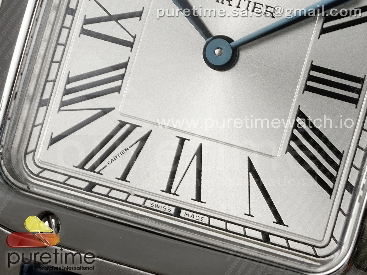 Santos Dumont 27.5mm AF Silver Dial on Blue Leather Strap Ronda Quartz