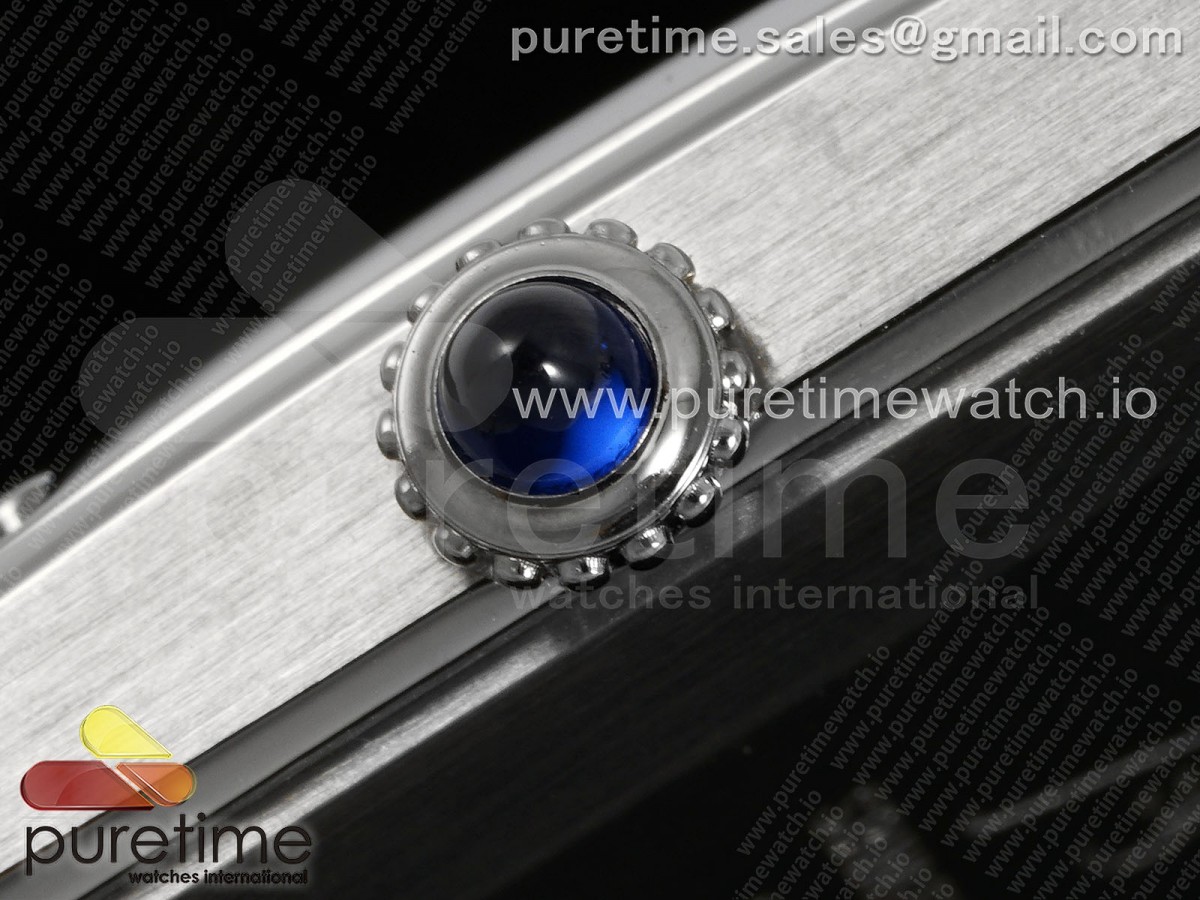 Santos Dumont 27.5mm AF Silver Dial on Blue Leather Strap Ronda Quartz