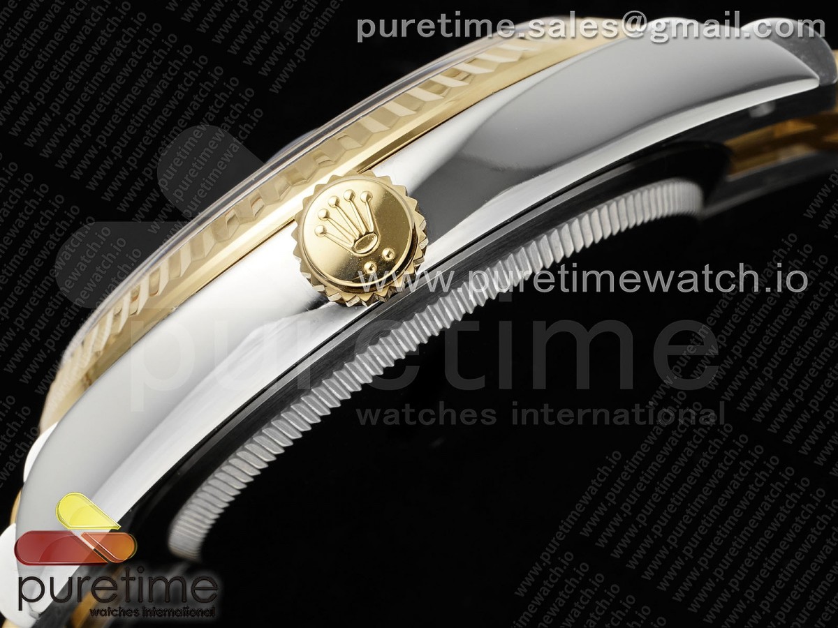 DateJust 36 126233 Clean 904L Steel YG Textured Stick Dial on SS/YG Jubilee Bracelet VR3235