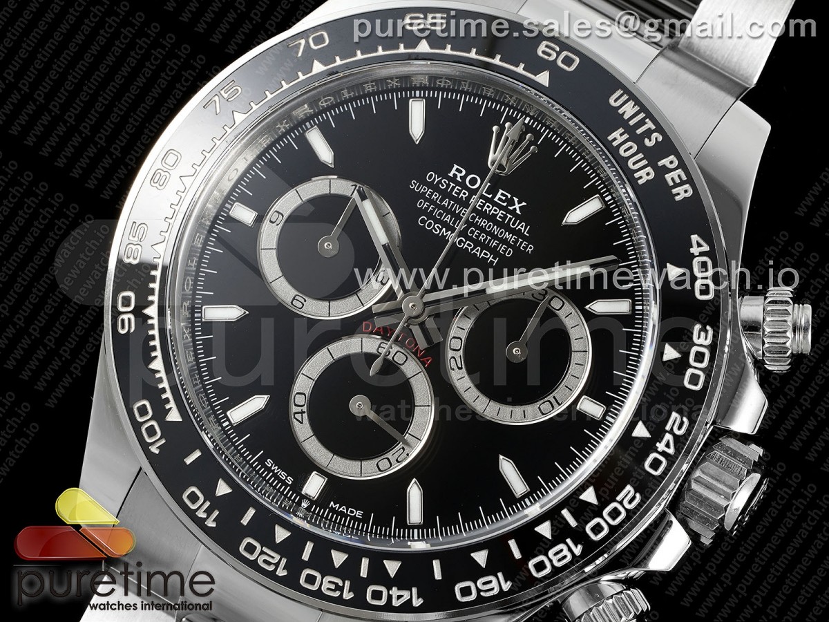 2023 Daytona 126500 Clean 904L Steel Black Dial on SS Braclet SH4131