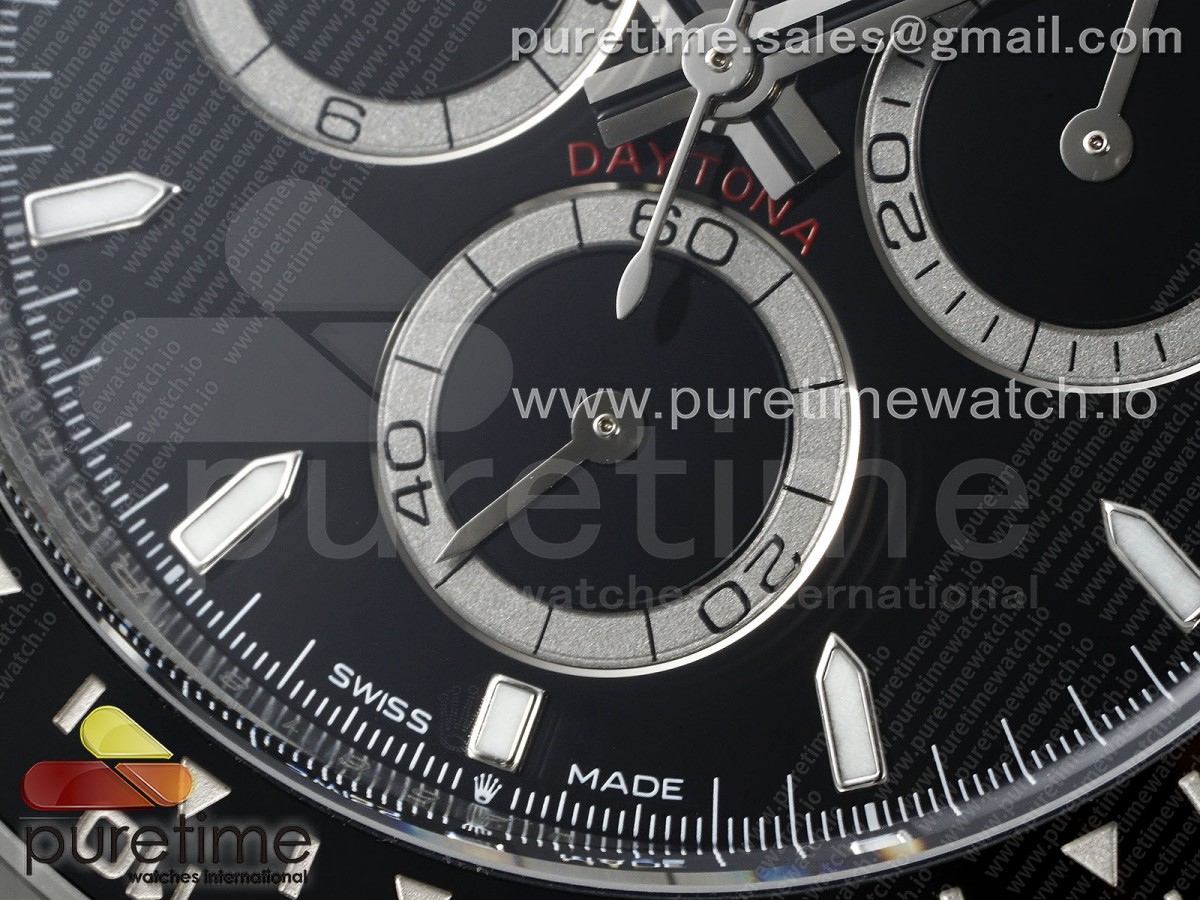 2023 Daytona 126500 Clean 904L Steel Black Dial on SS Braclet SH4131