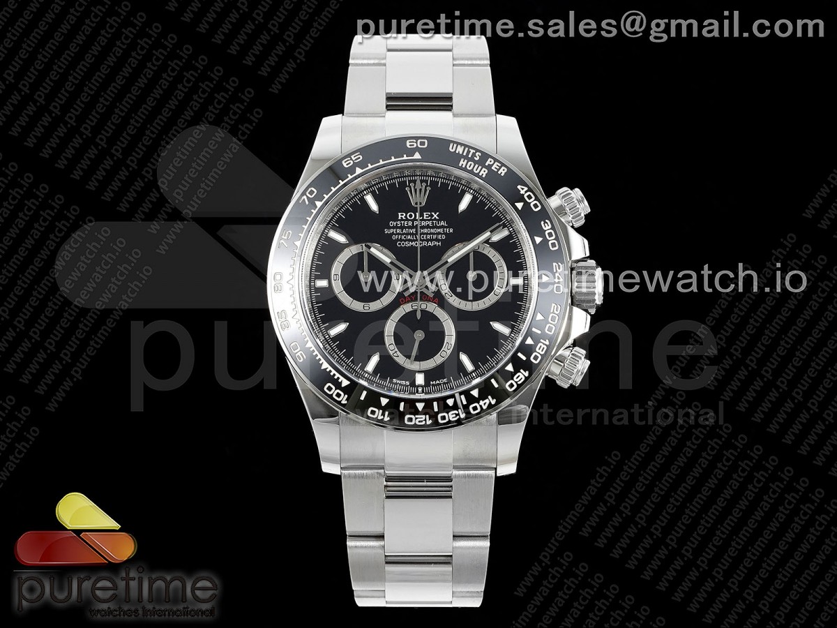 2023 Daytona 126500 Clean 904L Steel Black Dial on SS Braclet SH4131