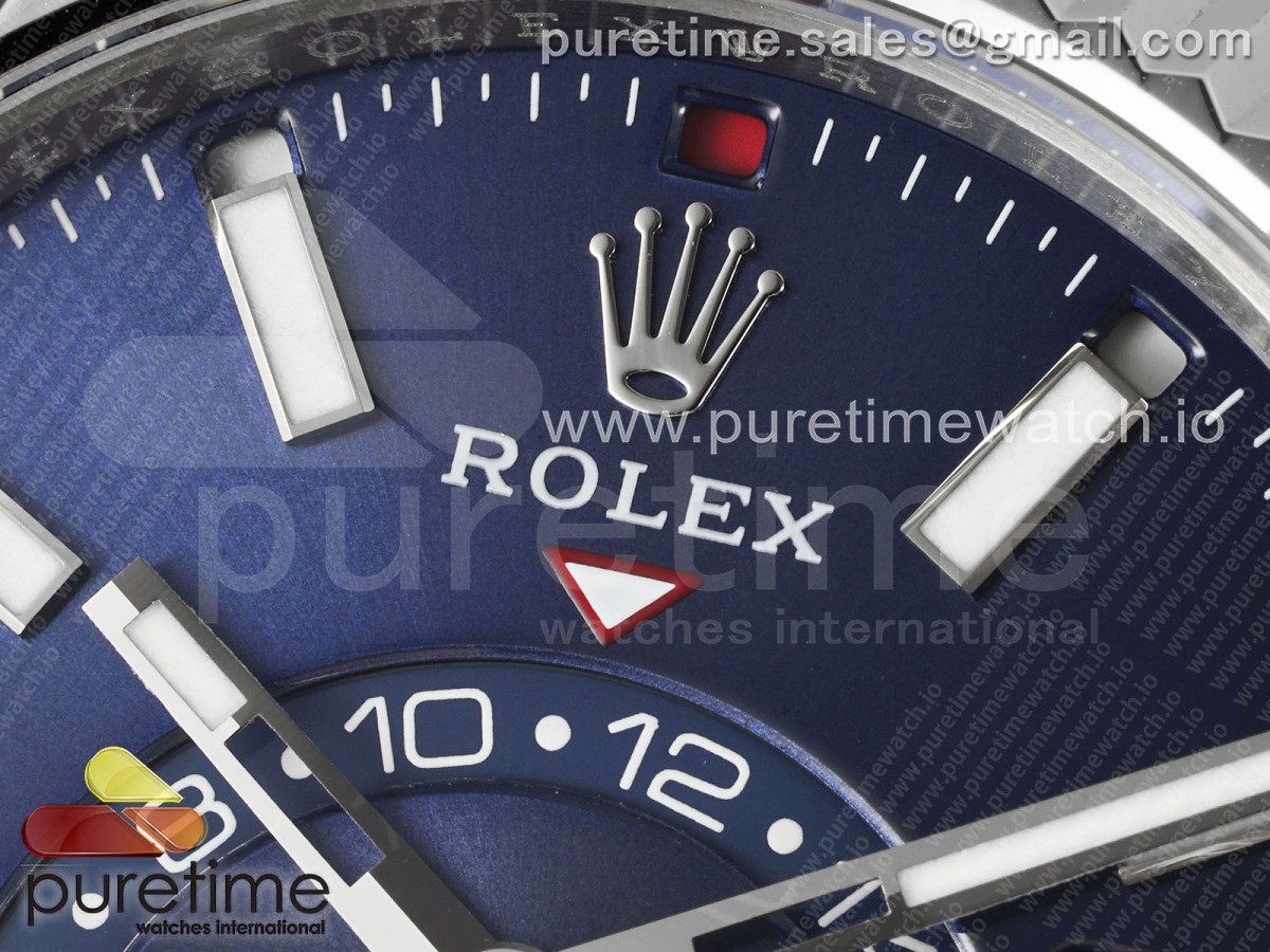 Sky-Dweller 326934 904L SS ZF Blue Dial on SS Jubilee Bracelet A2824