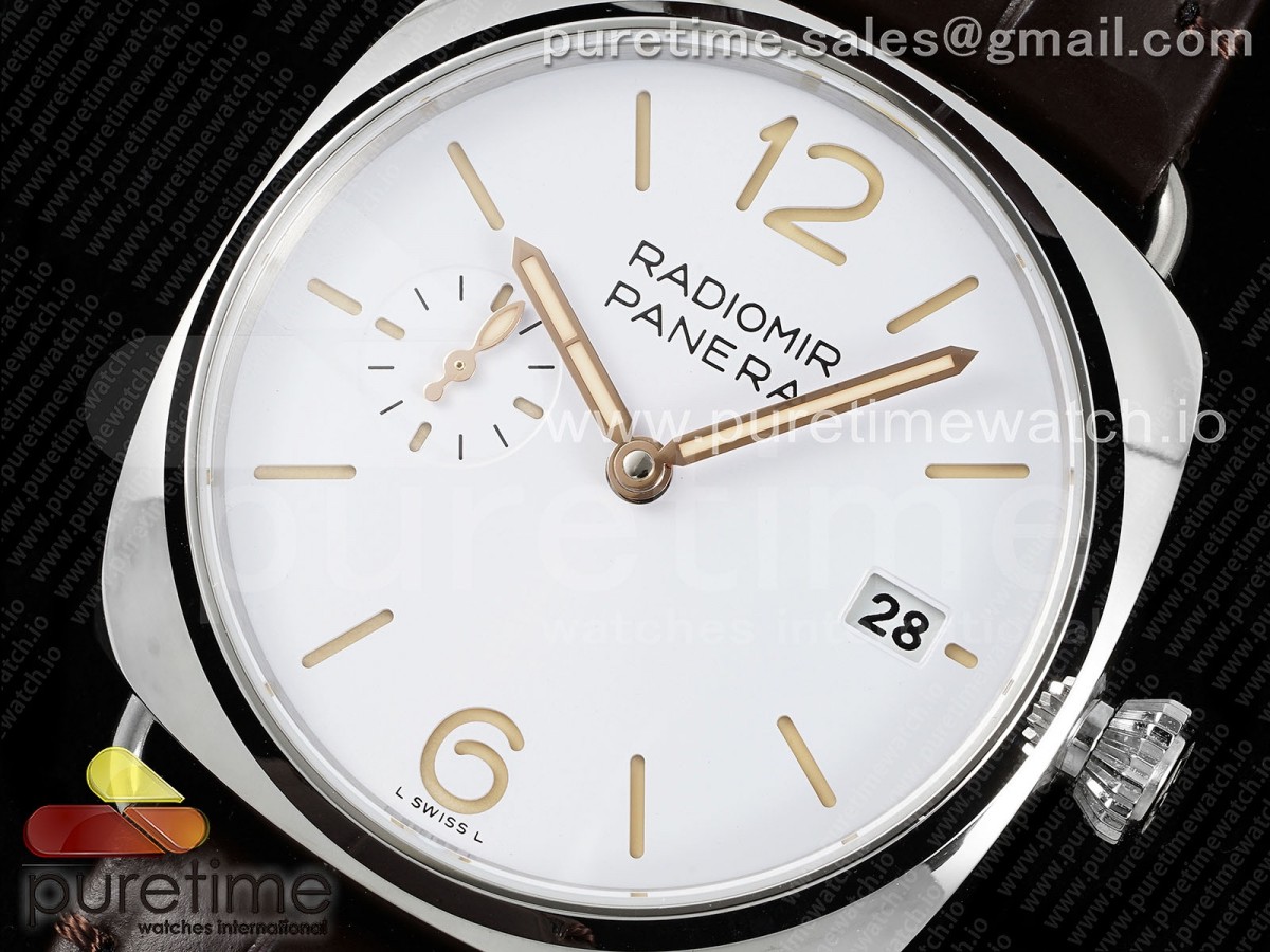 PAM1292 Radiomir 40mm VSF White Dial on Brown Leather Strap P900
