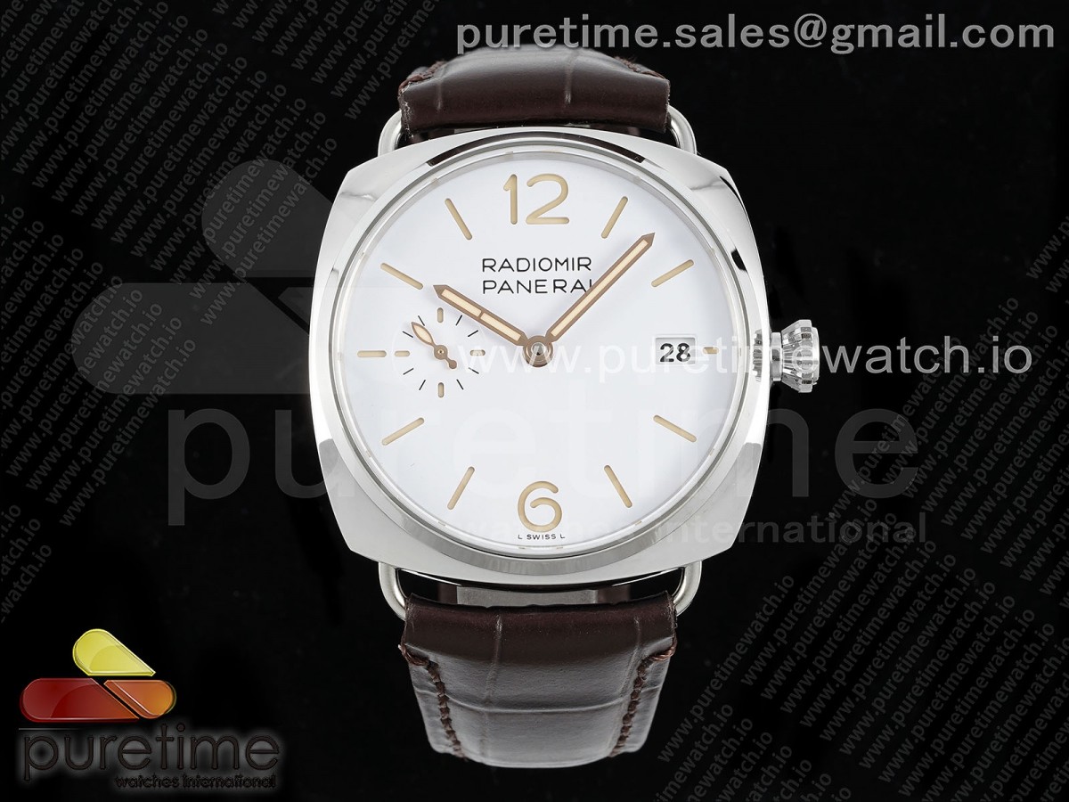 PAM1292 Radiomir 40mm VSF White Dial on Brown Leather Strap P900