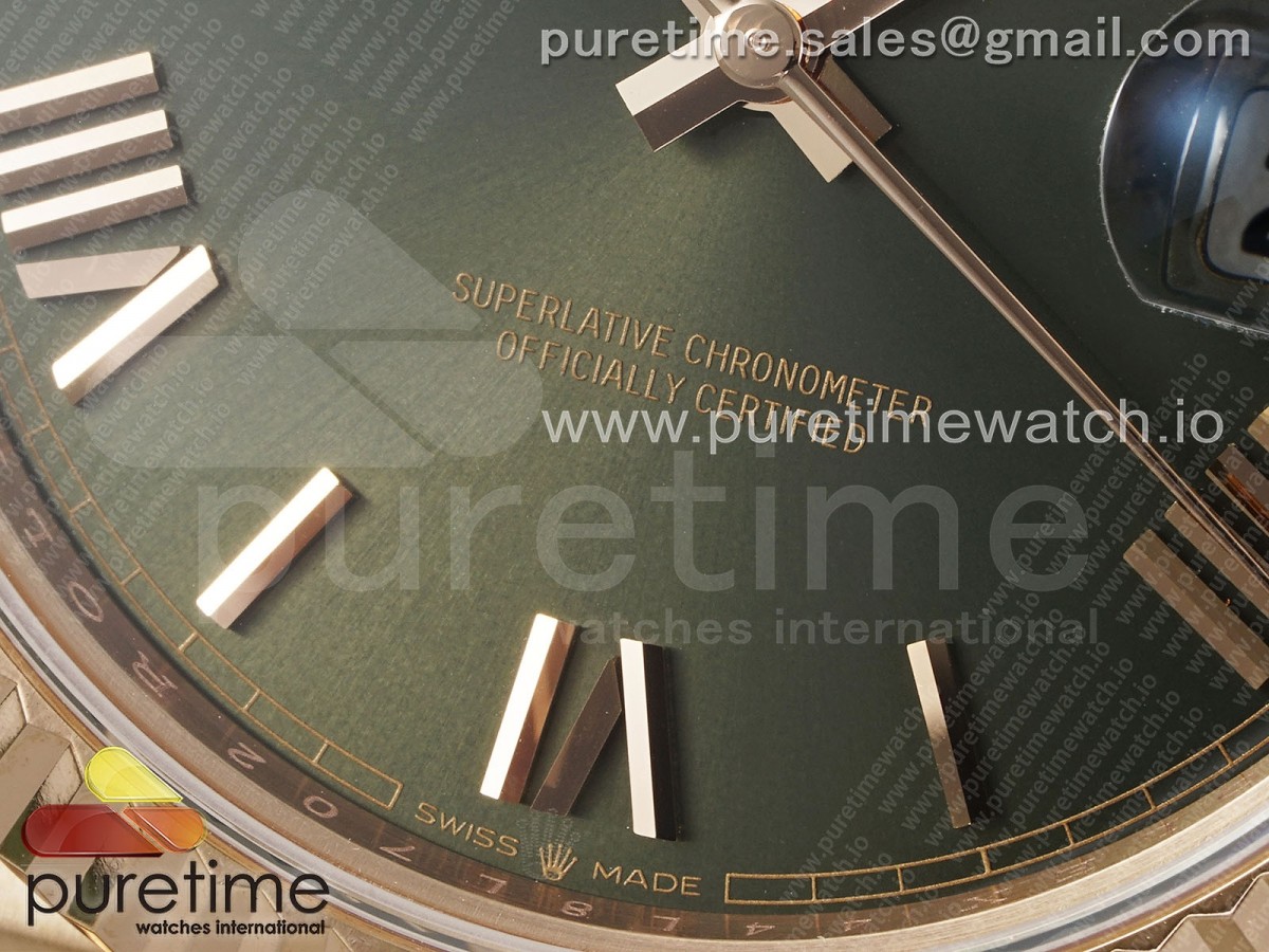 Day Date 40 RG 228235 ARF Green Roman Dial on President Bracelet VR3255 (Gain Weight)