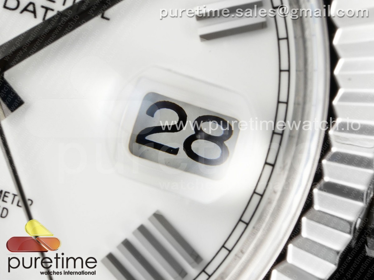 Day Date 40 SS 228236 ARF White Roman Dial on President Bracelet VR3255 (Gain Weight)