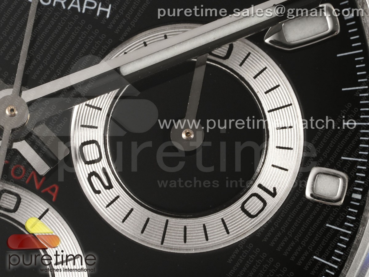 Daytona 116520 KING Black Dial on SS Bracelet SH4130