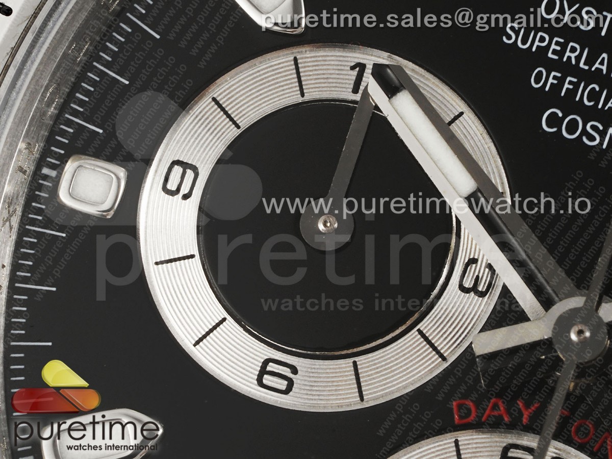 Daytona 116520 KING Black Dial on SS Bracelet SH4130