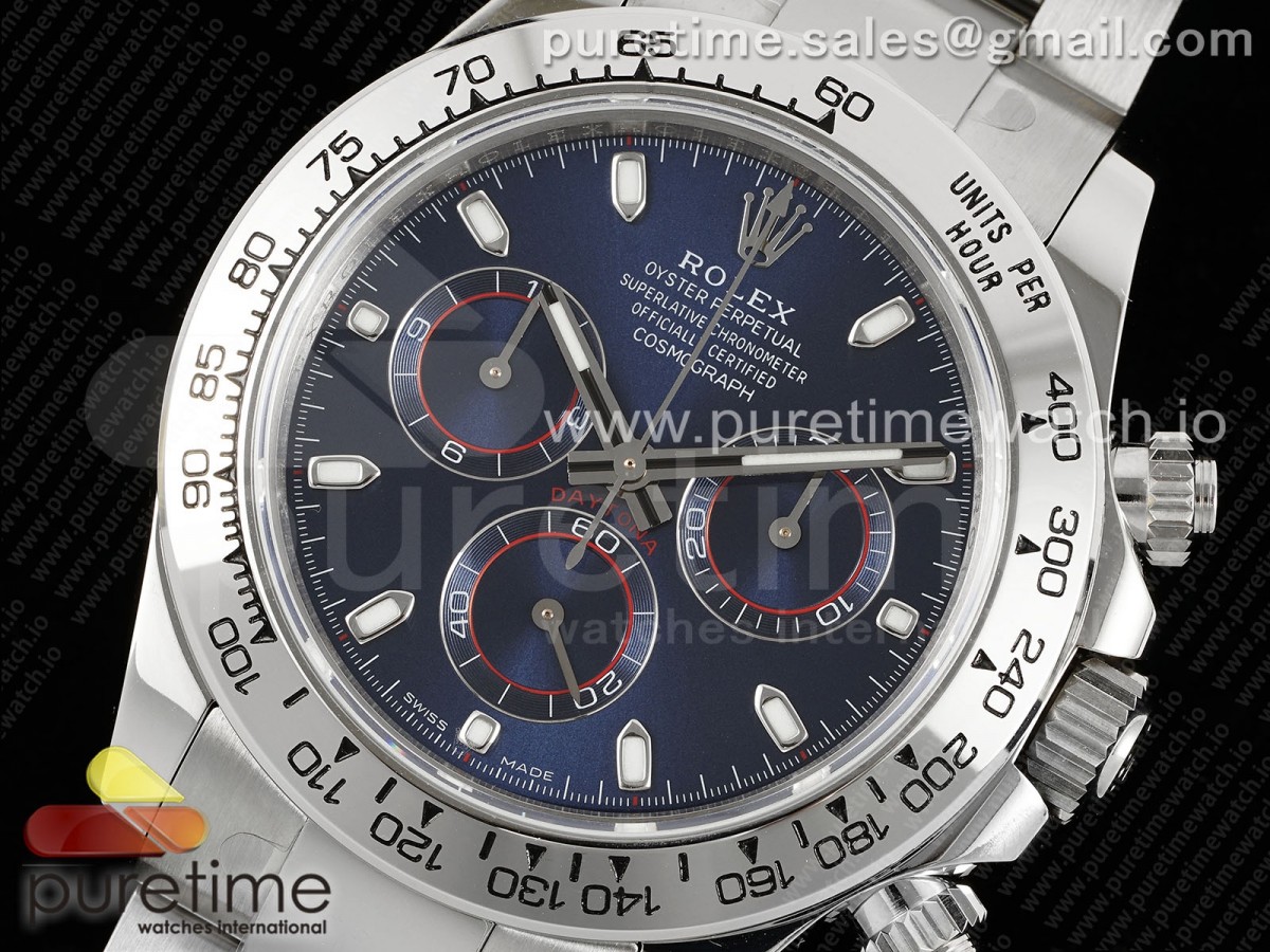 Daytona 116509 KING Blue Dial on SS Bracelet SH4130