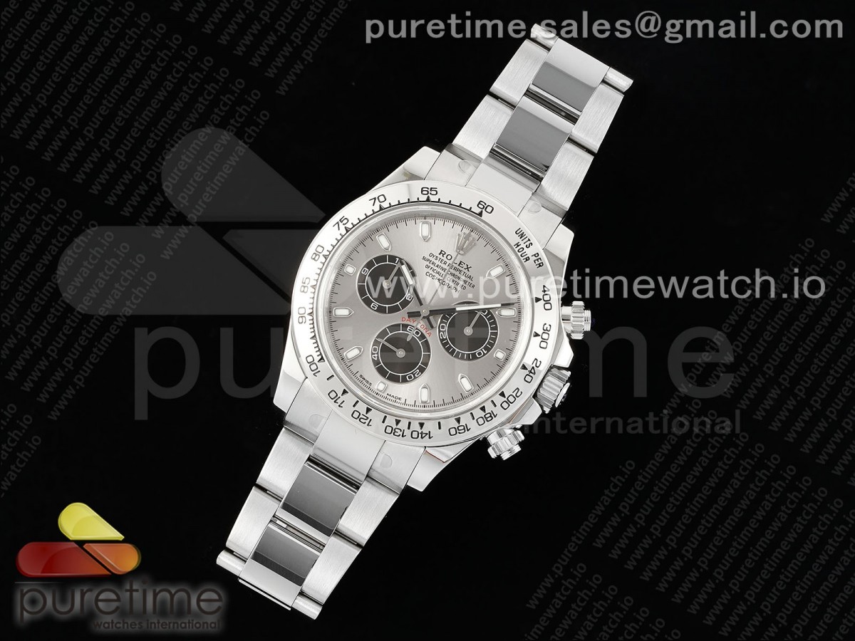 Daytona 116509 KING Gray Dial on SS Bracelet SH4130
