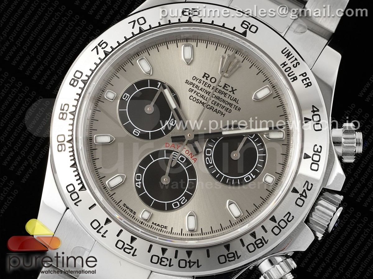 Daytona 116509 KING Gray Dial on SS Bracelet SH4130