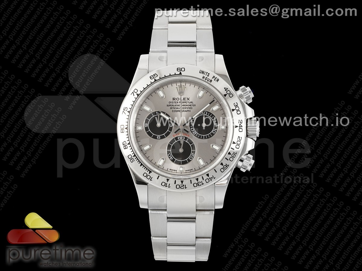 Daytona 116509 KING Gray Dial on SS Bracelet SH4130
