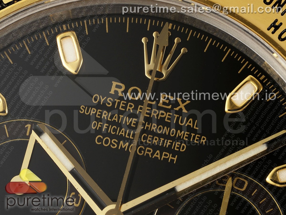 Daytona 116503 KING Black Dial on SS/YG Bracelet SH4130