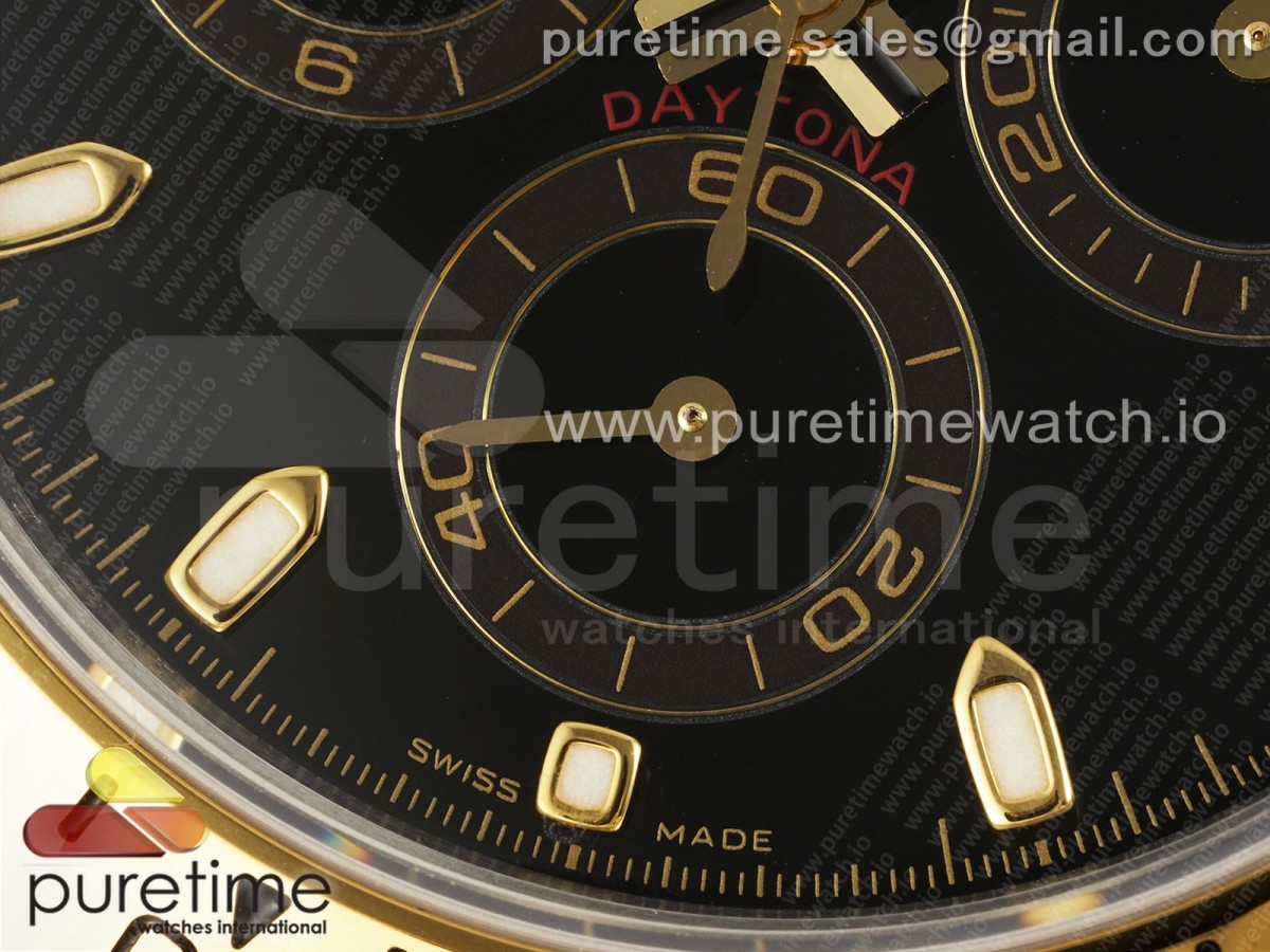 Daytona 116503 KING Black Dial on SS/YG Bracelet SH4130