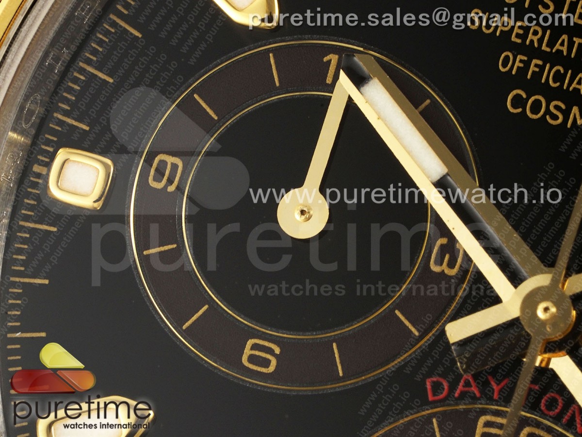 Daytona 116503 KING Black Dial on SS/YG Bracelet SH4130