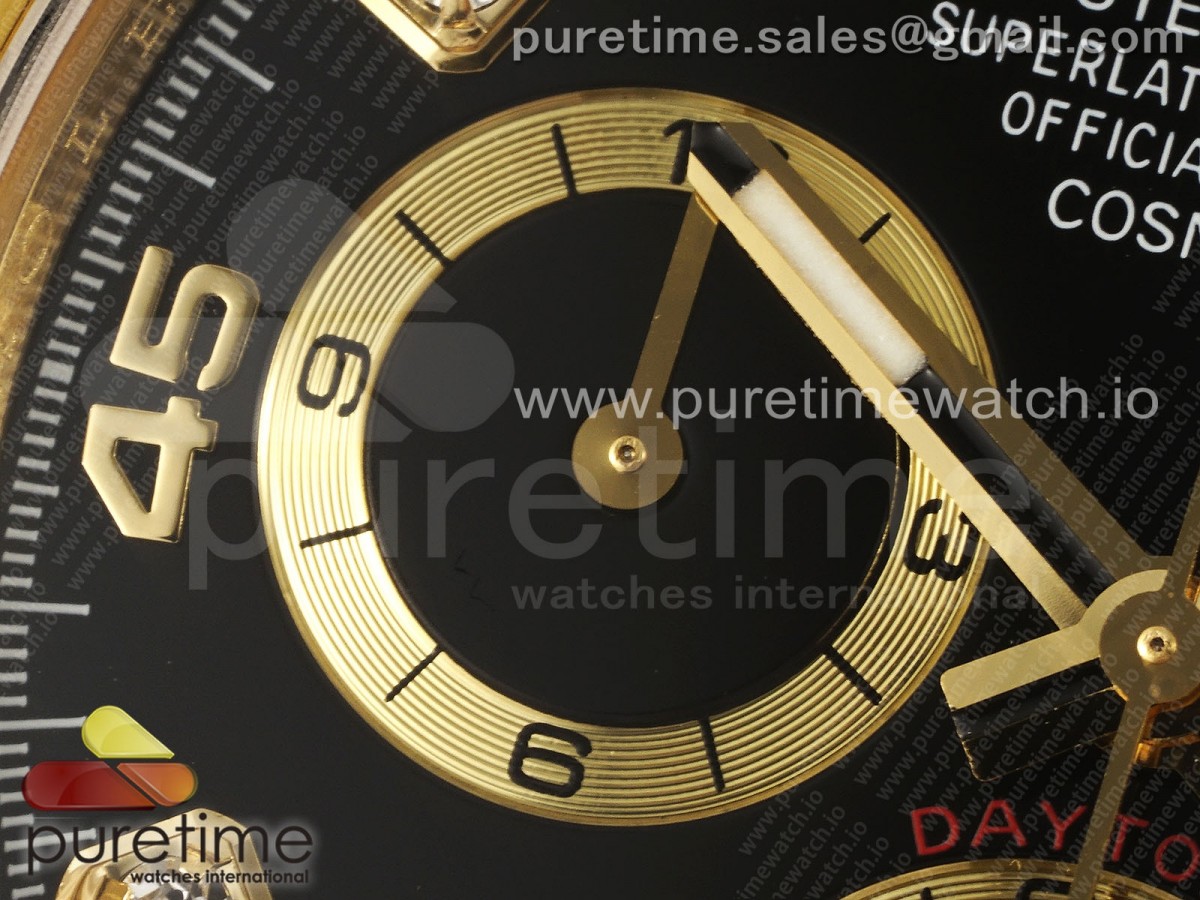 Daytona 116508 KING Black/YG Diamonds Dial on YG Bracelet SH4130