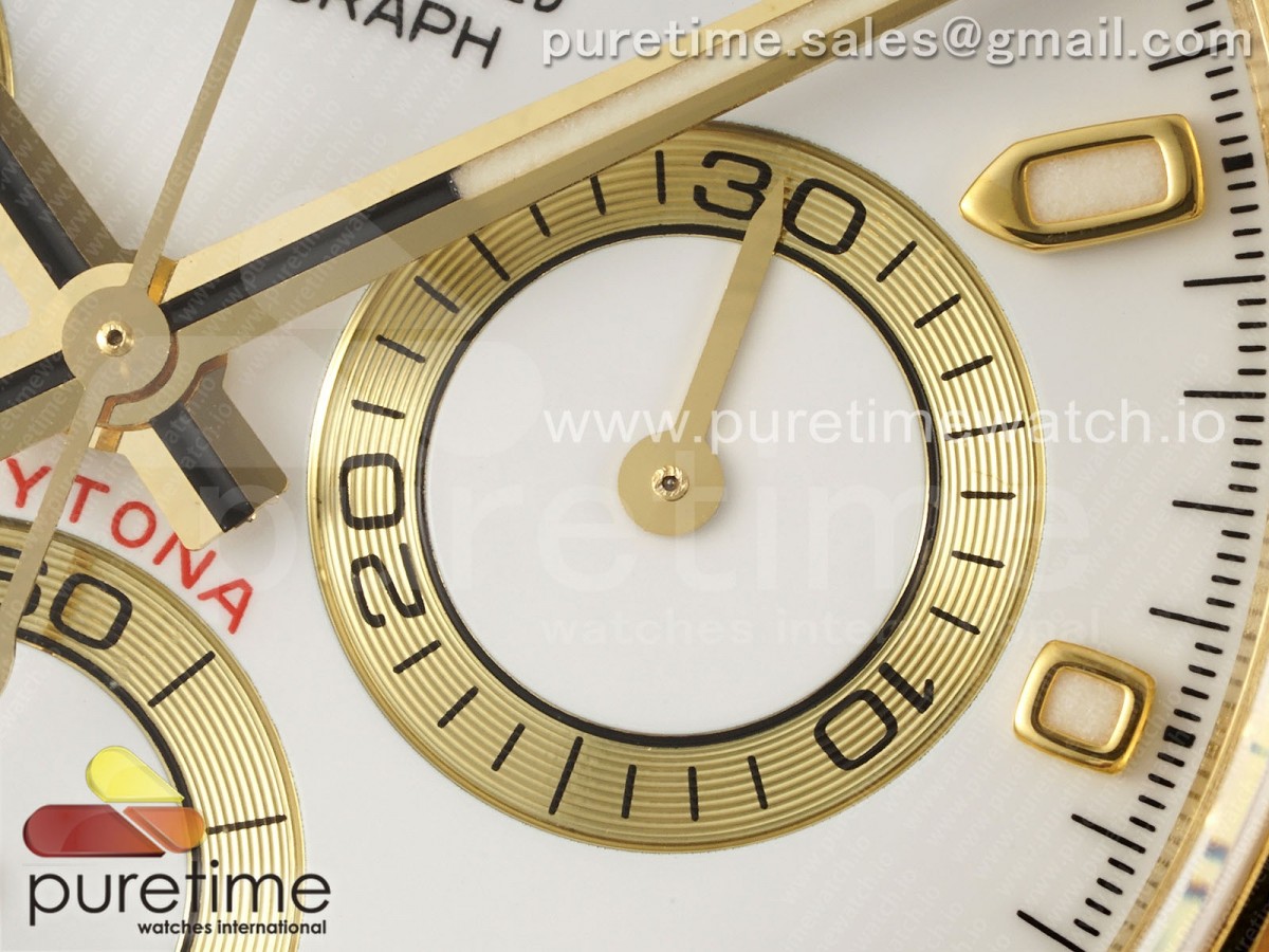 Daytona 116508 KING White Dial on YG Bracelet SH4130