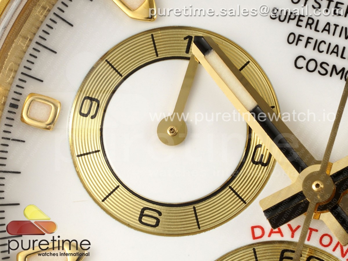 Daytona 116508 KING White Dial on YG Bracelet SH4130