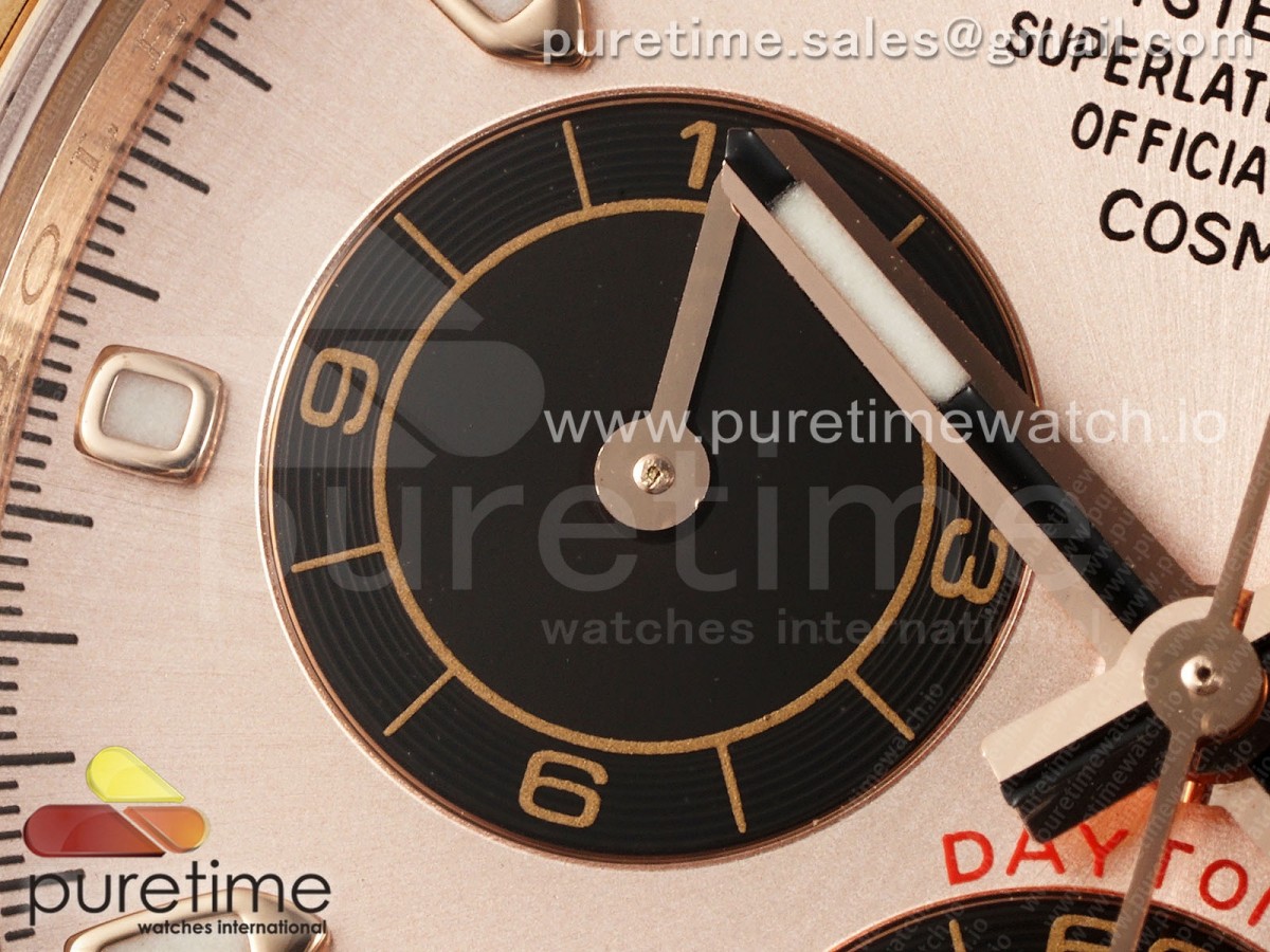 Daytona 116505 KING Sundust/Black Dial on RG Bracelet SH4130