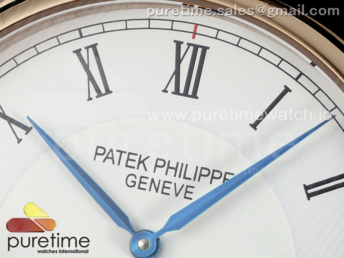 PP Tourbillon RG RMSF Edition White Dial Roman Markers on Brown Leather Strap