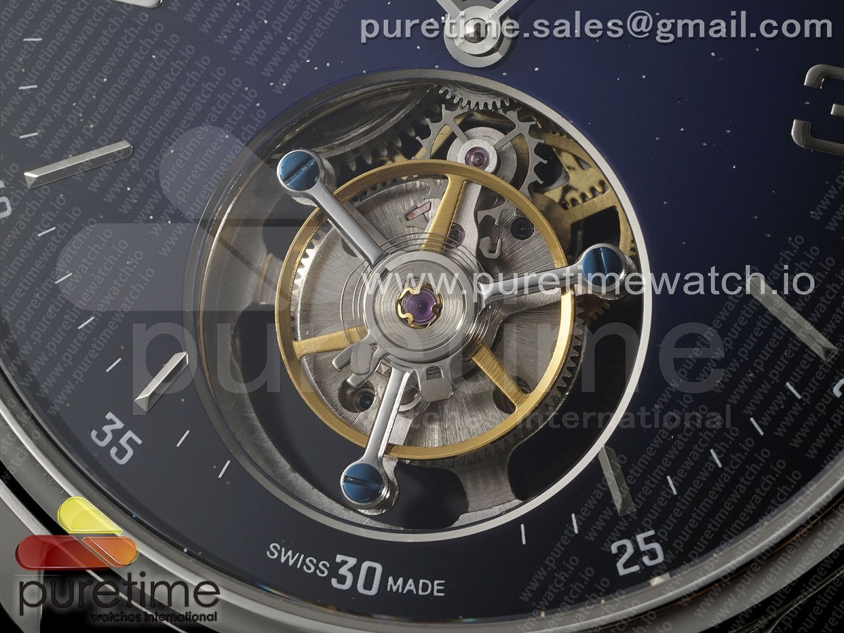 PP Tourbillon SS RMSF Edition Dark Blue Dial on Black Leather Strap