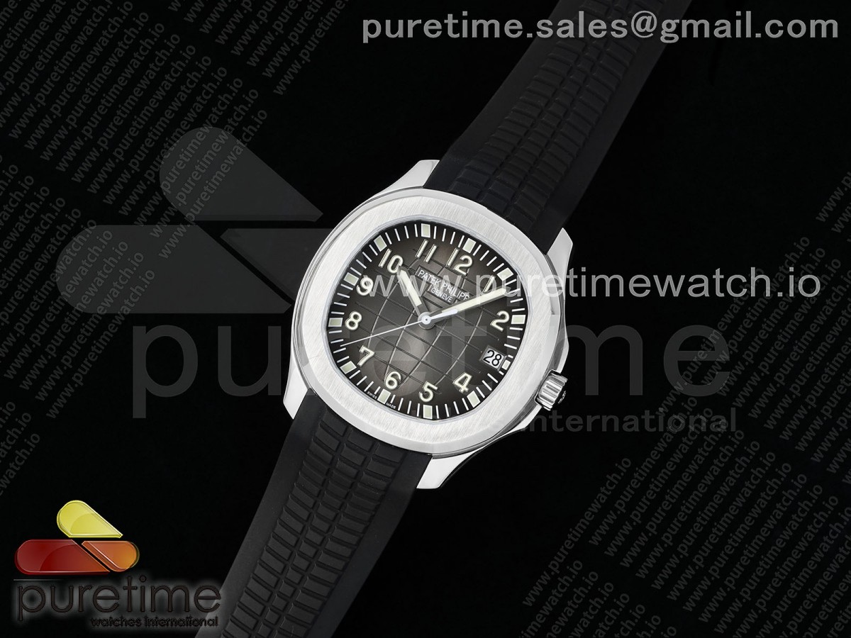 Aquanaut 5167A SS ZF Black Dial on Black Rubber Strap A330