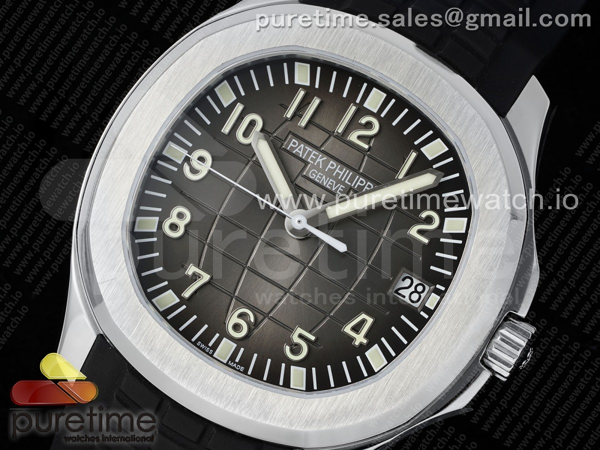 Aquanaut 5167A SS ZF Black Dial on Black Rubber Strap A330