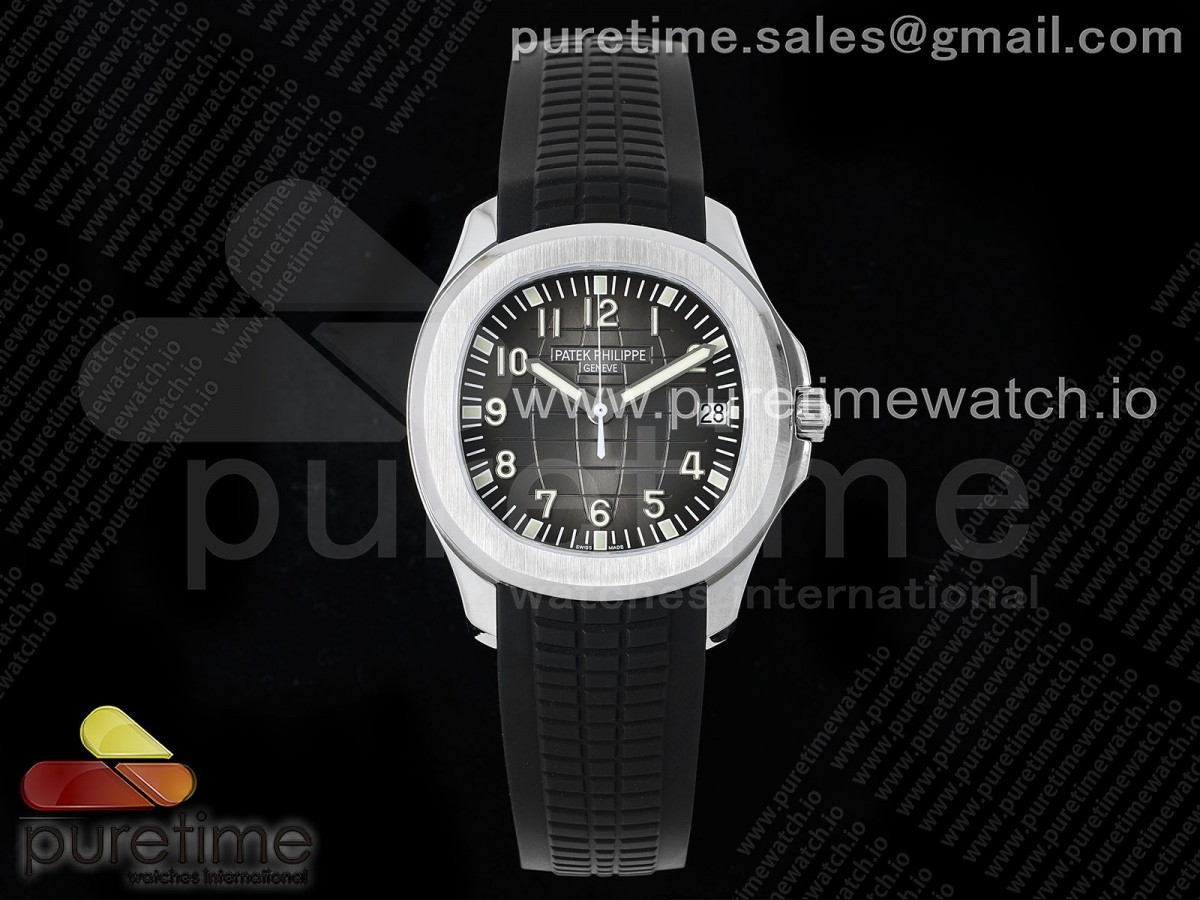 Aquanaut 5167A SS ZF Black Dial on Black Rubber Strap A330