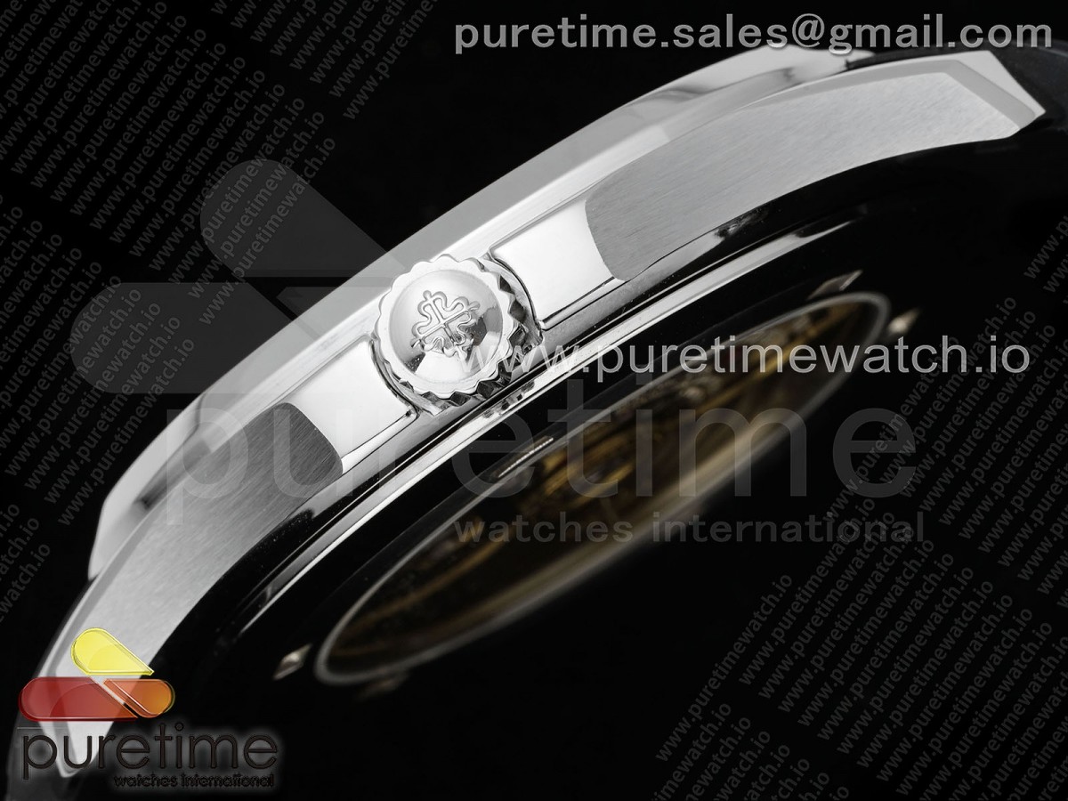 Aquanaut 5167A SS ZF Black Dial on Black Rubber Strap A330
