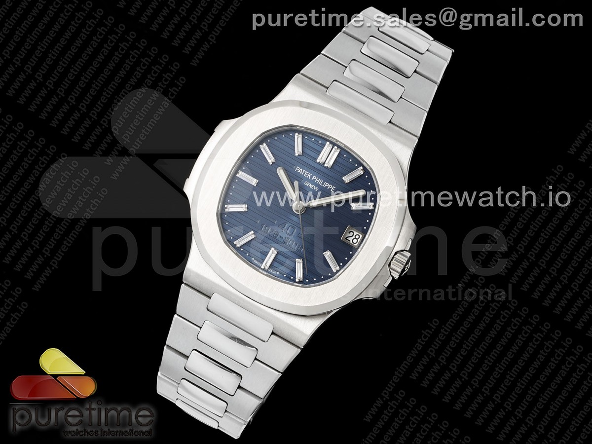 Nautilus 5711 40th Anniversary SS PPF Blue Dial on SS Bracelet A330