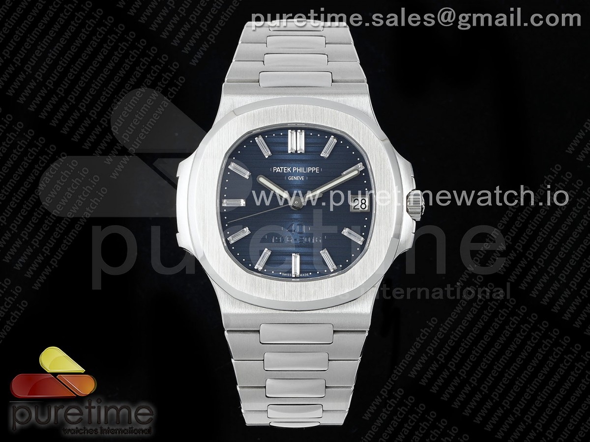 Nautilus 5711 40th Anniversary SS PPF Blue Dial on SS Bracelet A330